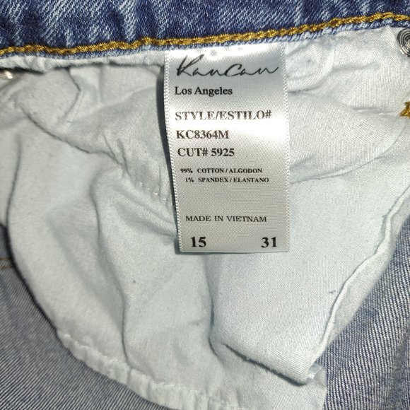 Kancan Los Angeles Estilo Distressed Destroyed Skinny Jean size 15 - Picture 6 of 12